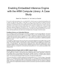 Enabling Embedded Inference Engine with ARM Compute Library: A Case Study