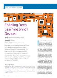 Enabling Deep Learning on IoT Devices