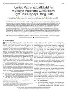 Unified Mathematical Model for Multilayer-Multiframe Compressive Light Field Displays Using LCDs